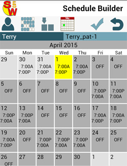 schedule with pattern